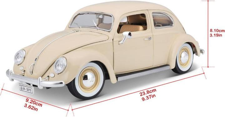 Actual product image Bburago 18-12029 1:18 VOLKSWAGEN KAFERT-BEETLE BLUE (4)