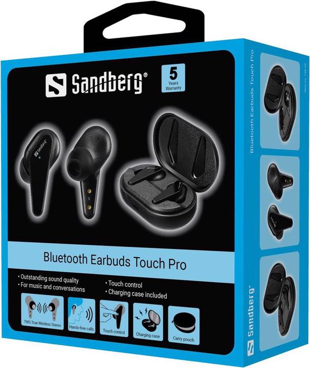 Image du produit Sandberg Casque Earbuds Touch Pro (20 h, Sans fil)