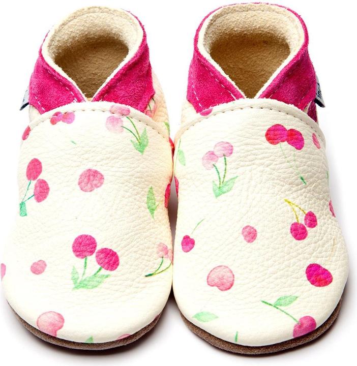 Produktbild Inch Blue Leder Baby-Hausschuhe - Kirschen, 12-18 Monate (20, 22)