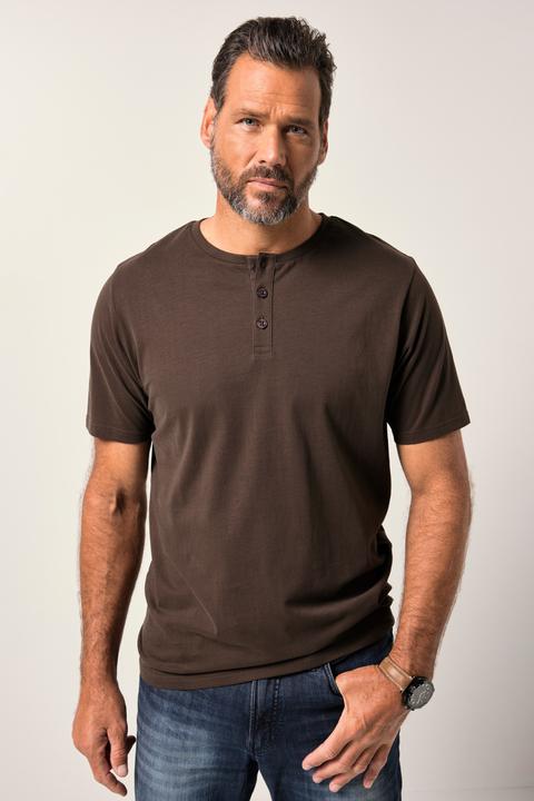 Produktbild JP1880 Henley, Basic, Knopfleiste, Halbarm, bis 7 XL (XXL)