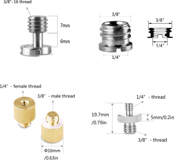 Immagine prodotto SmallRig 3995 Set Di Dadi A Cricchetto Per Viti