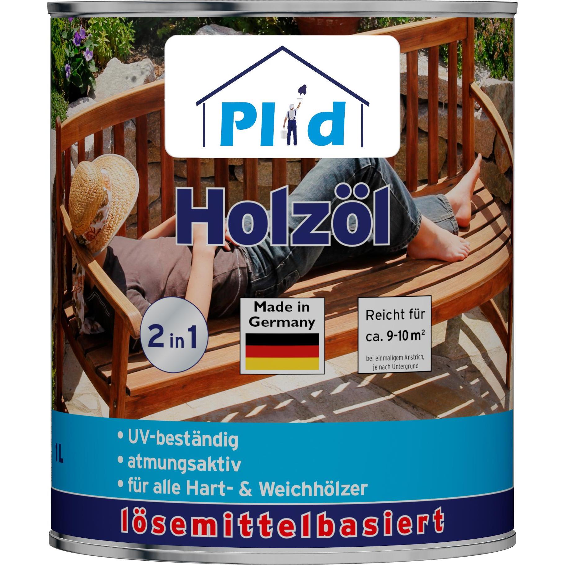 Plid, Holzschutz + Holzpflege, Holzöl 1L, für ca. 10m² / Holzschutz Imprägnier Pflegeöl Gartenmöbel (Bankirai, 1 l)