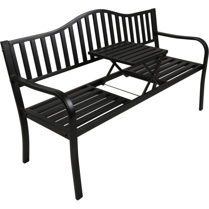 Garden Pleasure, Gartenbank, Gartenbank Segula 950505 schwarz Metall 150,0 cm