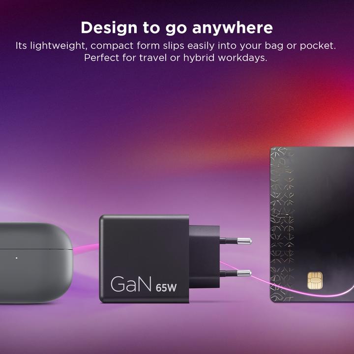 Immagine prodotto Lenovo Caricatore doppio USB-C 65W GaN (65 W)