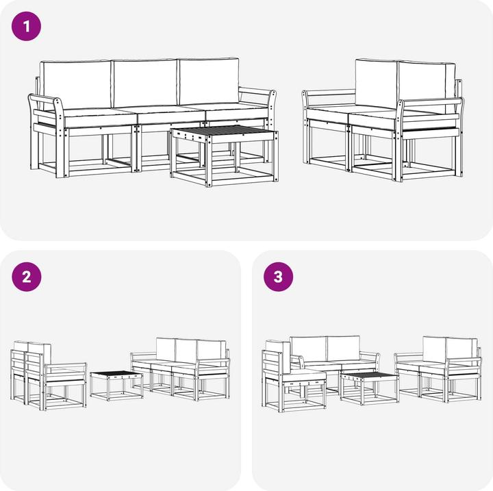 Produktbild vidaXL Outdoor-Sofa