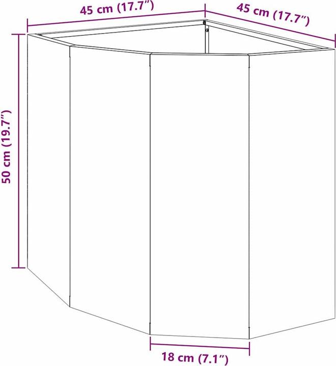 Produktbild vidaXL Eckpflanzer