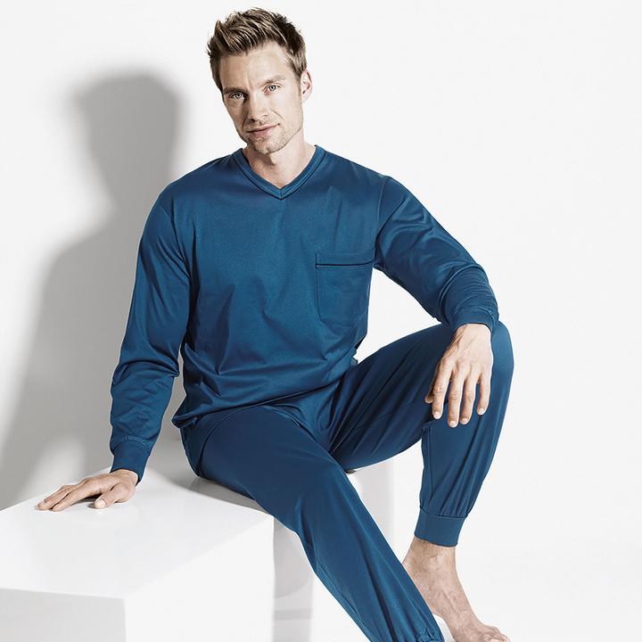 Immagine prodotto ISA Bodywear Pigiama lungo, collo a V, polsini (S)