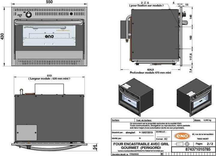 Produktbild Eno Backofen + Grill GOURMET