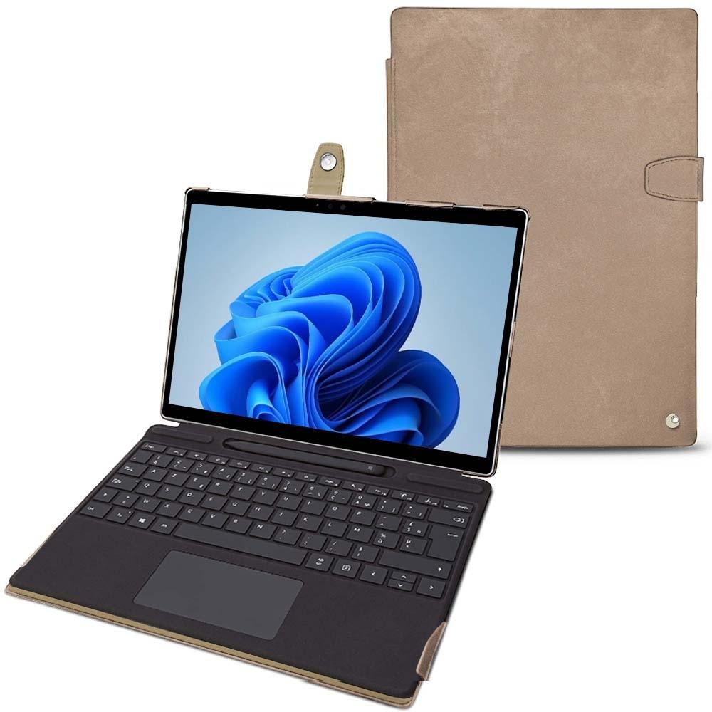 Noreve Lederschutzhülle Microsoft Surface Pro8 (Microsoft Surface Pro 8), Tablet Hülle, Beige