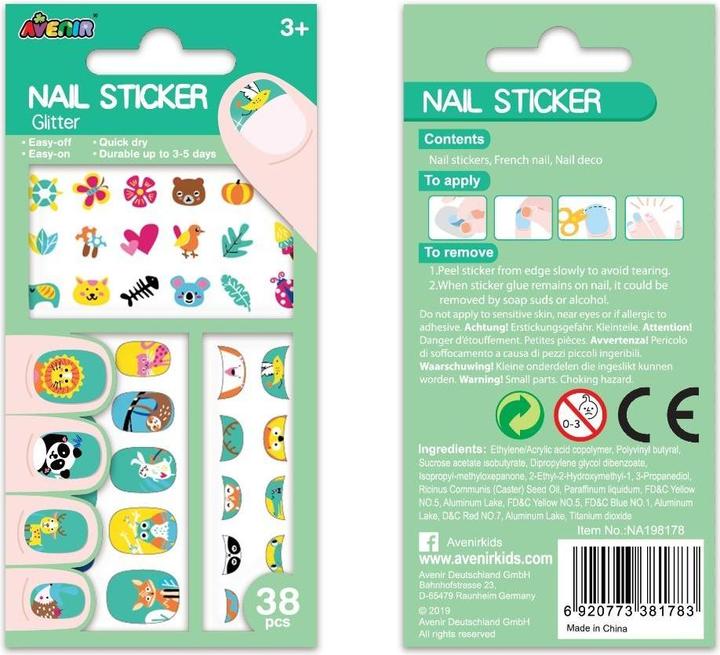 Immagine prodotto Avenir AVE Adesivi per unghie: Animali