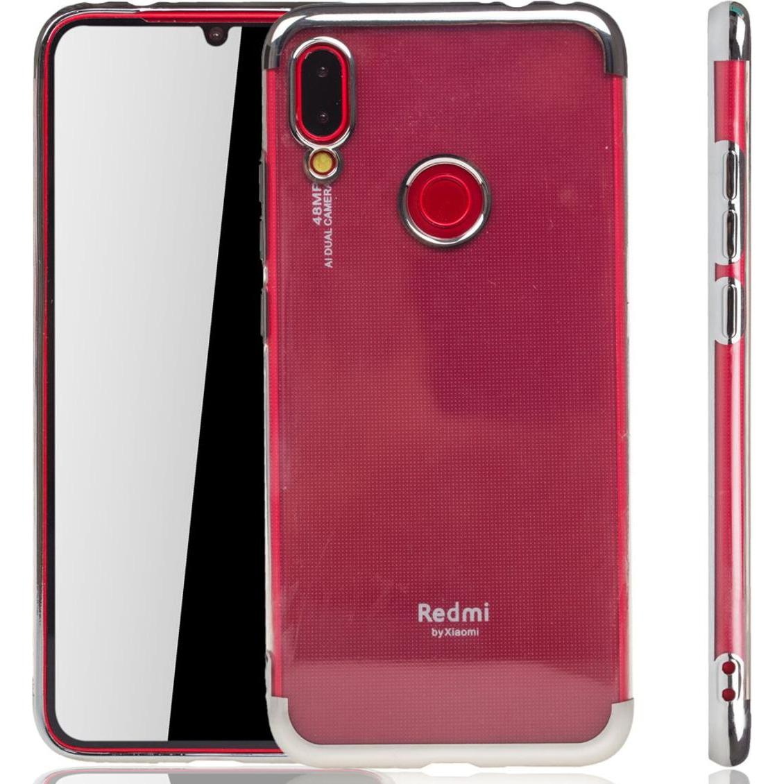 König Design Xiaomi Redmi Note 7 Pro Hülle Case Handy Cover Schutz Tasche Schutzhülle Silber (Xiaomi Redmi Note 7 Pro, X...