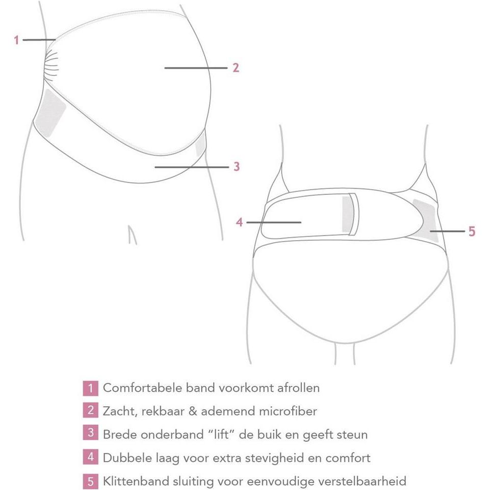 Thumbnail - Carriwell, Bauchband, Verstellbarer Stützgürtel, Weiss, (S, M)