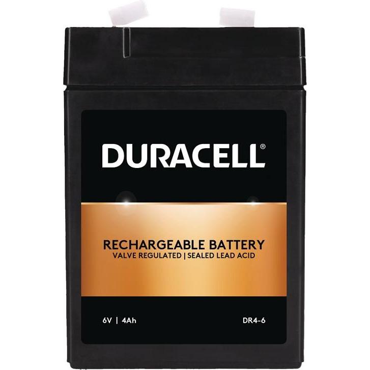 Duracell Batteria di sicurezza VRLA da 6V 4Ah (1 pz., Specifico del dispositivo, 4000 mAh), Batterie + pile