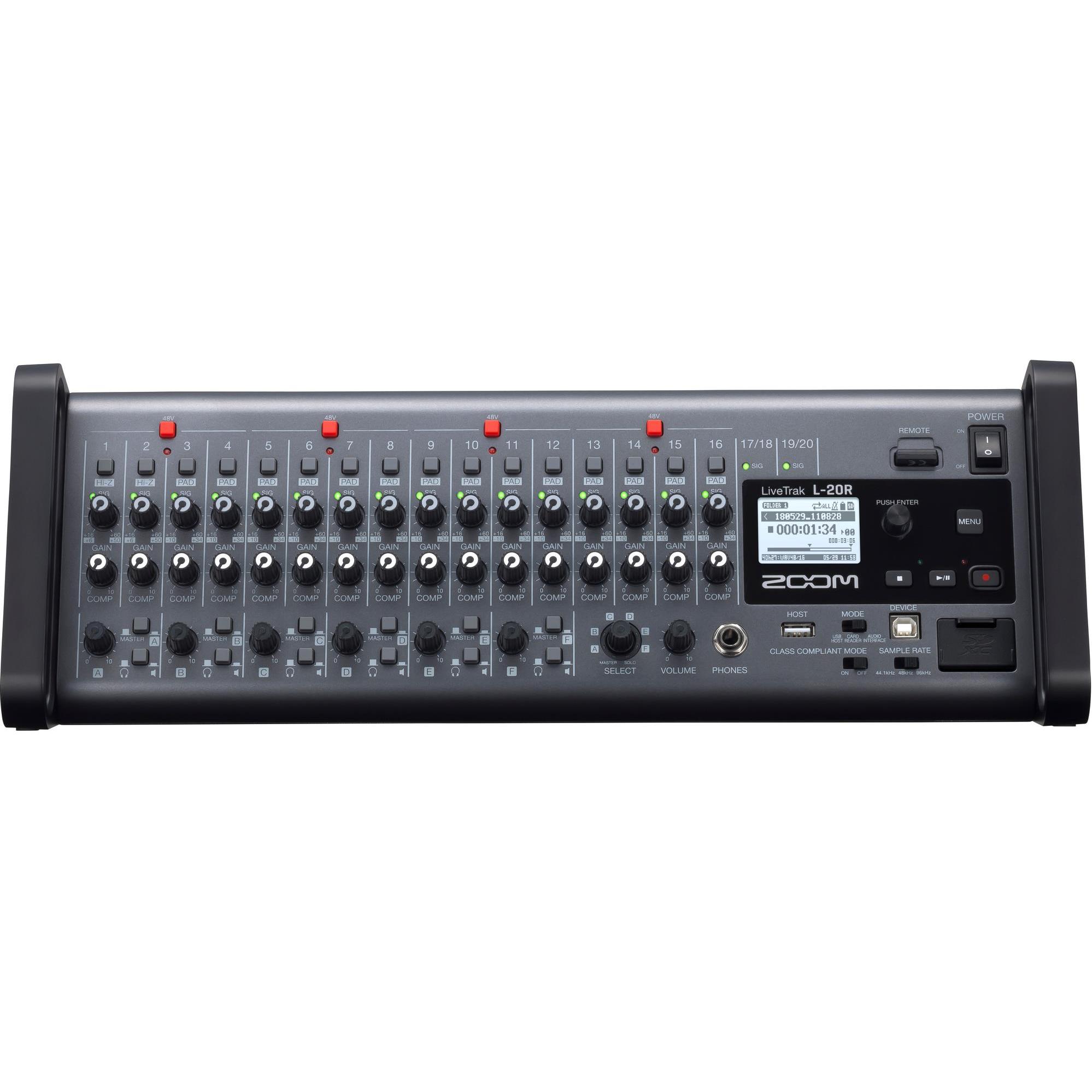 Zoom L-20R LiveTrak (Studio- und Livemixer), Mischpult