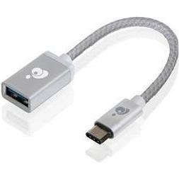 Iogear USB-C To USB TYPE-A, Silver (0.10 m, USB 3.0), USB Kabel