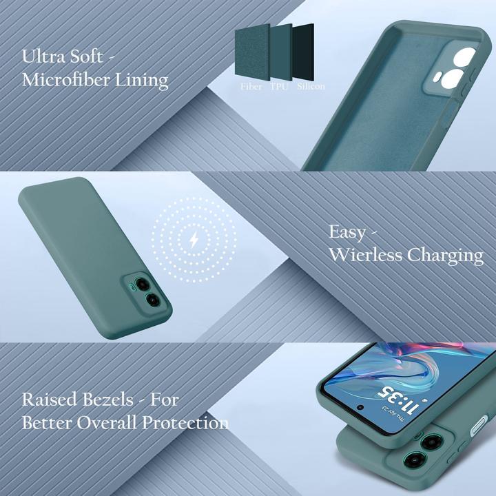 Actual product image Cadorabo Case for Motorola Moto G45 TPU Liquid Silicone Cover