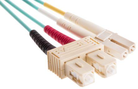 Immagine prodotto RS PRO Cavo adattatore Multi Duplex LC - SC Aqua 2m (2 m)