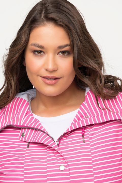 Produktbild Ulla Popken HYPRAR Funktionsjacke, Streifen, wasserdicht, Kapuze (42, 44)