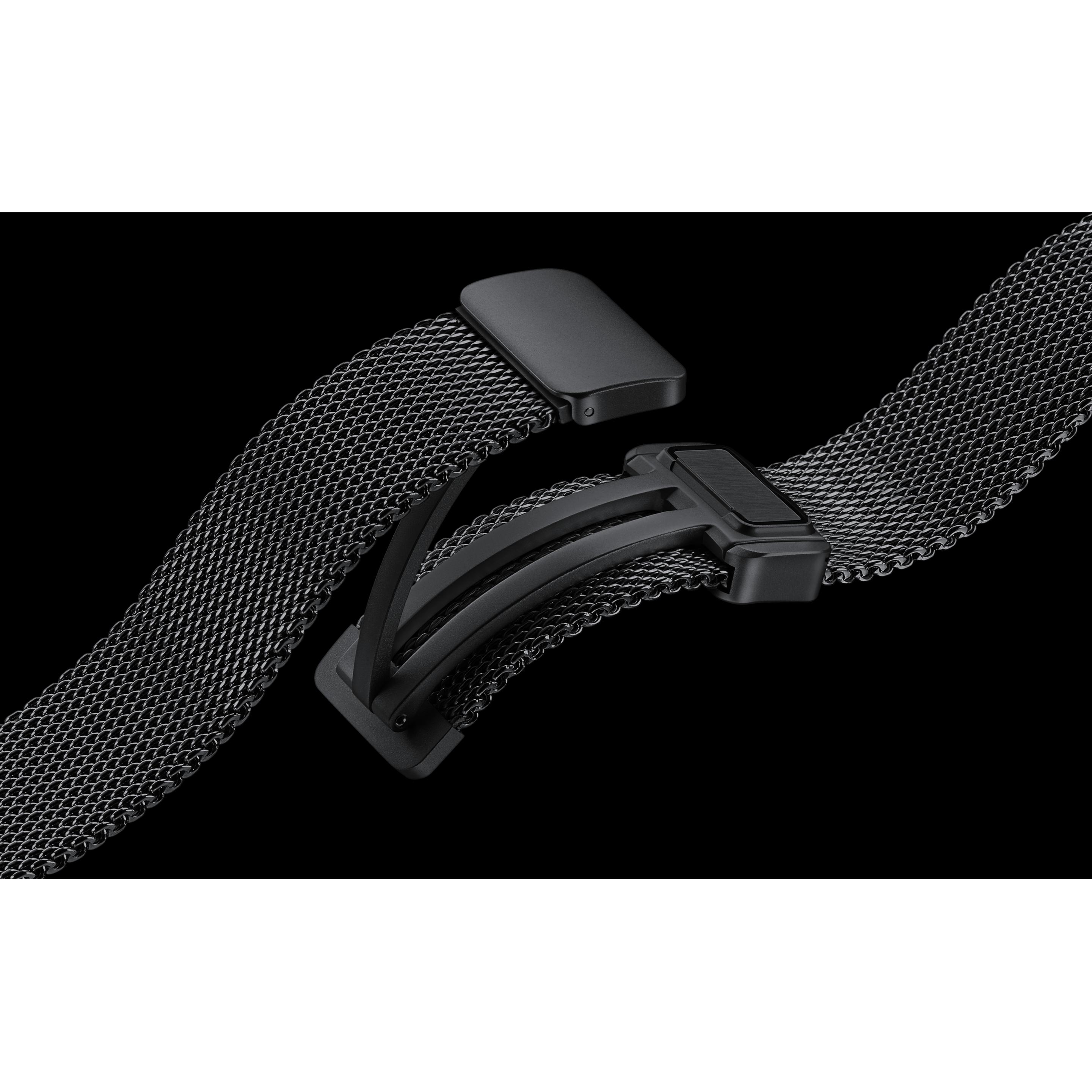 Samsung Milanese Strap (20 mm, Stainless Steel, Galaxy Watch6), Uhrenarmband, Schwarz