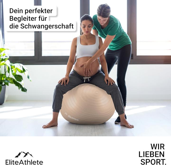 Actual product image EliteAthlete Ergonomischer Gymnastikball für Fitness und Schwangerschaft (65 cm)