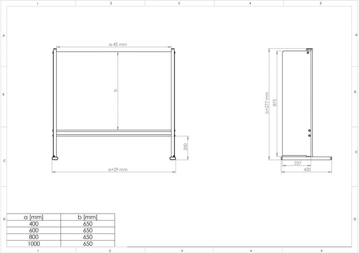Franken Panneau de comptoir avec parties latérales et passe-plat acrylique