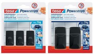 Produktbild tesa Powerstrips Klebehaken SMALL Eckig - 3 x selbstklebende Wandhaken