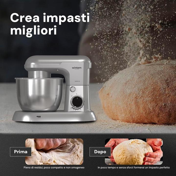 Image du produit Avilia Impastatrice Planetaria (1000 W, 4.50 l)