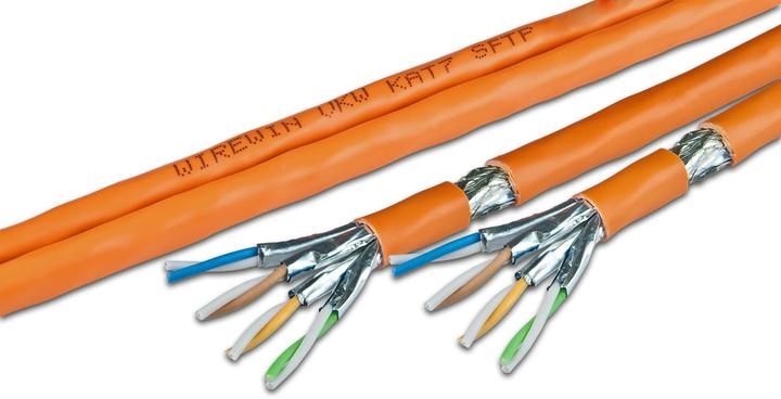 Wirewin Câble de pose TWIN:S/FTP,500m,orange (S/FTP, CAT7, 500 m)
