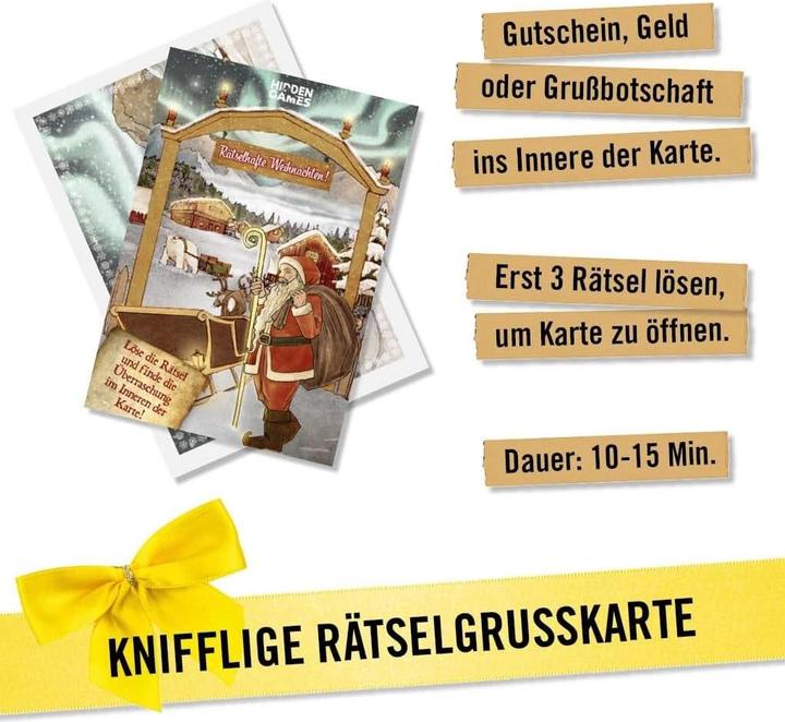 Actual product image Hidden Games Mysterious Christmas - Puzzle card (German, 1 Players)