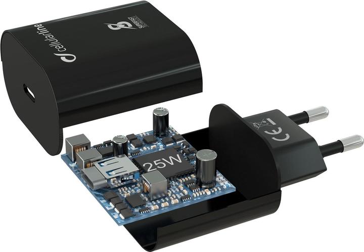 Actual product image Cellularline ACHSMUSBCPD25WK Mobile Device Charger Black Indoor (25 W, 1 portion)