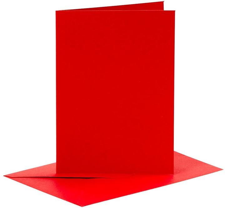 Produktbild Creativ Company Blanco-Doppelkarten, Rot, 6 Stück (6 Stk.)
