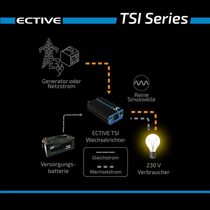 Actual product image Ective TSI152 Sine Wave Inverter 1500W/12V Sine Wave Inverter with NVS