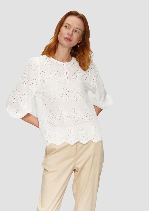 Immagine prodotto s.Oliver Bluse Semitransparente Bluse aus Broderie Anglaise (46)