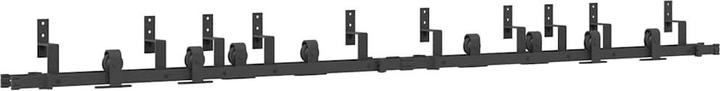 Produktbild VidaXL Schiebetürbeschlag-Set 152,5 cm Stahl Schwarz Schiebetürbeschlag Satz