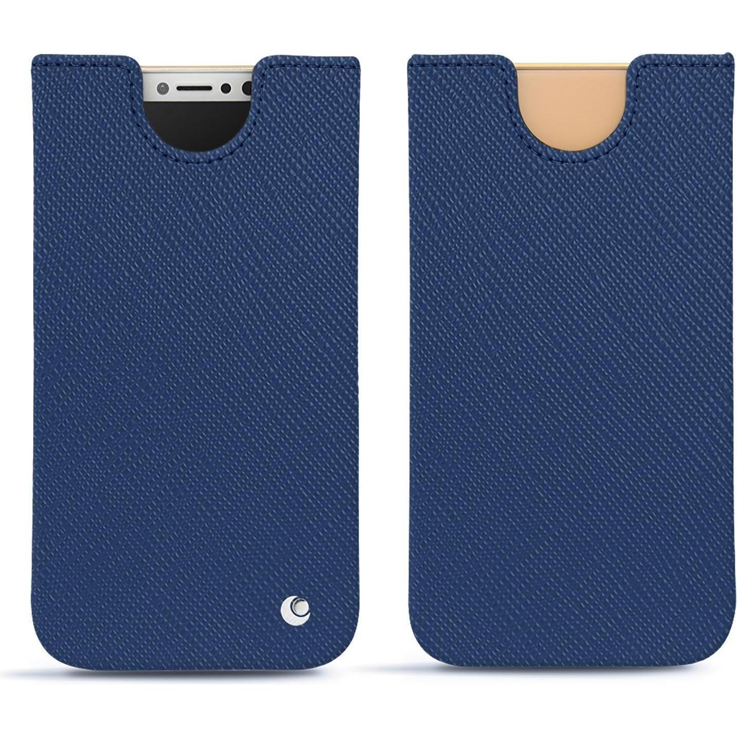 Noreve Lederschutzhülle (Apple iPhone XS), Smartphone Hülle, Blau