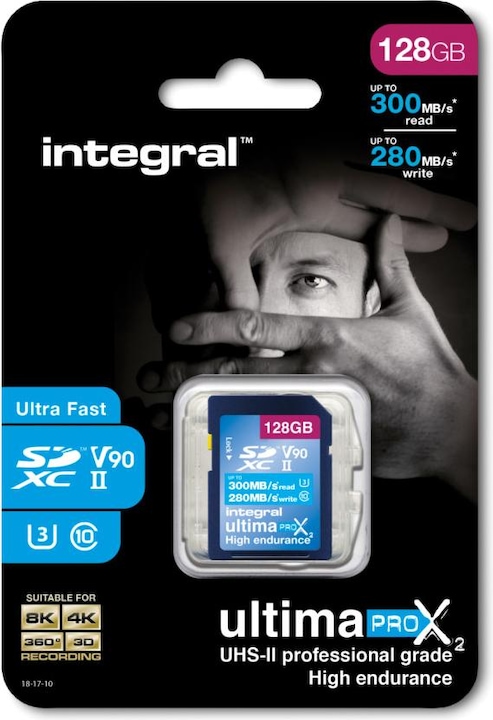 Image du produit Carte SDXC 128 Go Ultima Pro UHS-II V90 (128 Go, SDXC, U3, UHS-II)