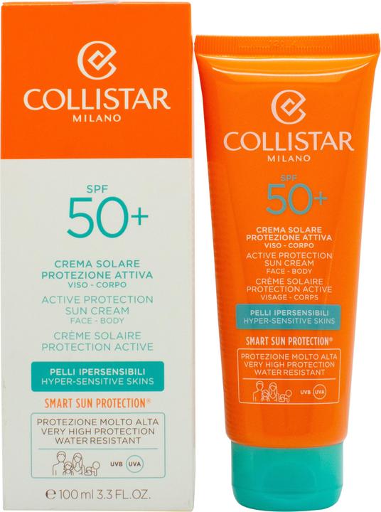 Actual product image Collistar CS Sun - Active Protection Sun Cream face & body SPF50+ (Suntan cream, SPF 50, 100 ml)