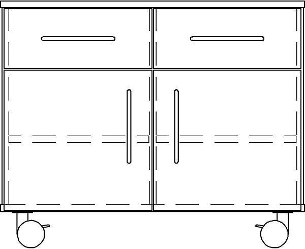 Immagine prodotto Caspar & CO. Labora Armadio da laboratorio, basso (113,5 x 58 x 68 cm)