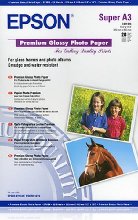 Actual product image Epson Premium Glossy (250 g/m², A3+, 20 x)