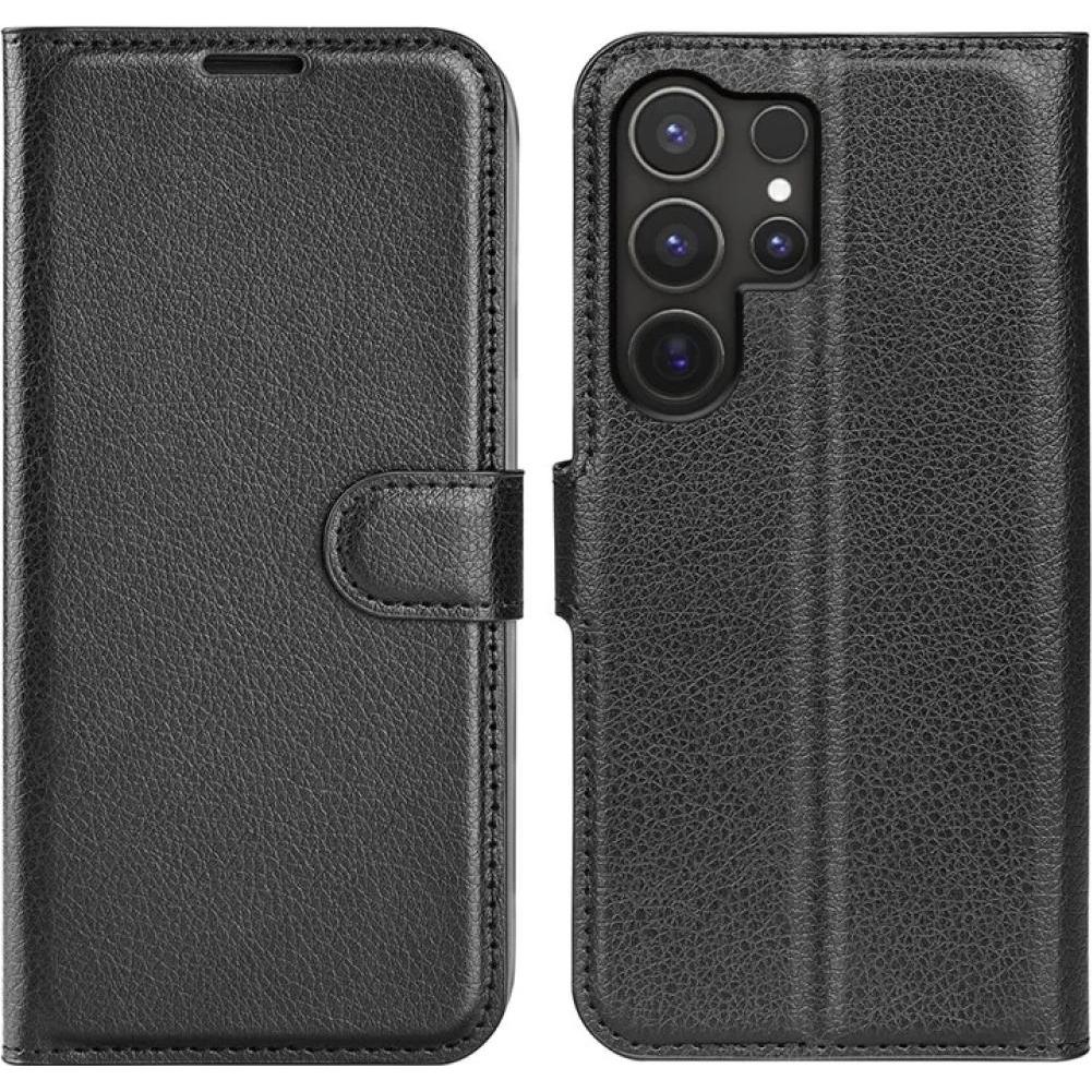 Screenguard Leather Guard Lederhülle (Samsung Galaxy S25 Ultra), Smartphone Hülle, Schwarz