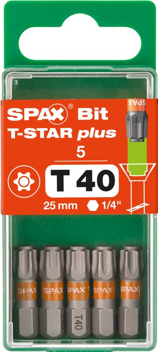 Actual product image Spax BIT T-STAR PLUS T40 25mm S (T 40)