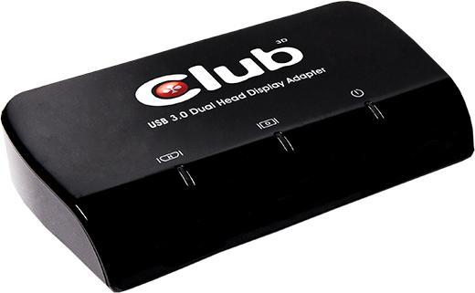 Produktbild Club 3D SenseVision USB3.0 to DVI-I & HDMI Graphics Adapter (HDMI, DVI, 6.40 cm)