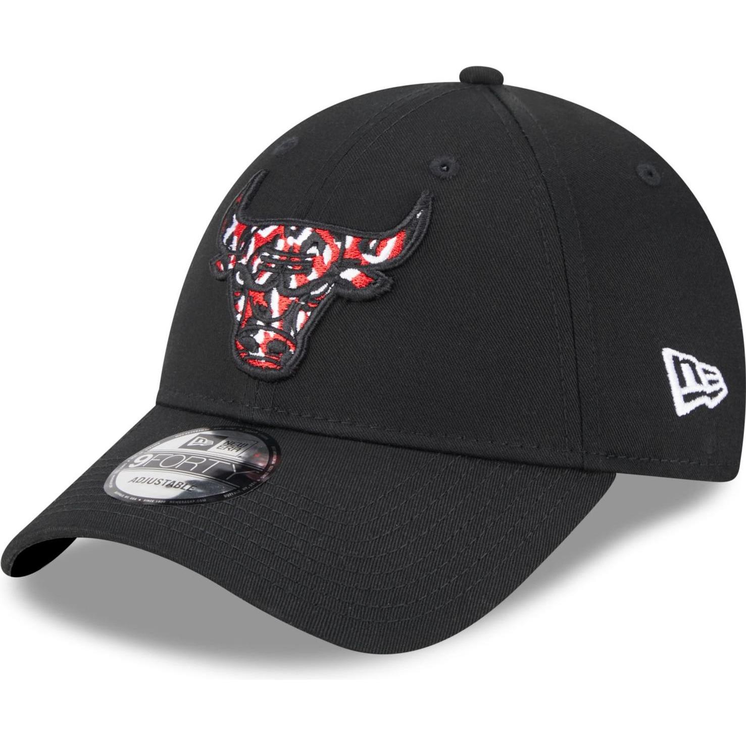 New Era, Herren, Cap, 9Forty Strapback Cap - Infill Chicago Bulls, Schwarz