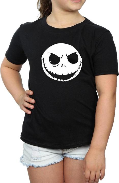 Produktbild Disney Nightmare Before Christmas Jack Skellington Face TShirt Mädchen (152, 158)