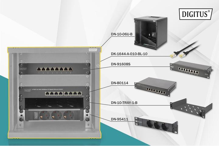 Digitus Pack réseau de 254 mm (10") (6 HE, Rack 10 pouces)
