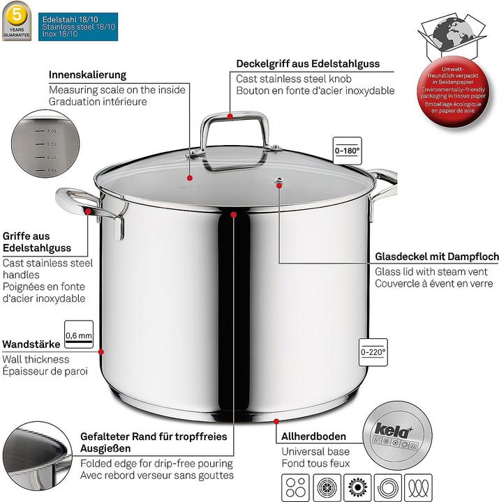 Produktbild Kela Flavoria (Kochtopf, Edelstahl, 28 x 21.50 cm)