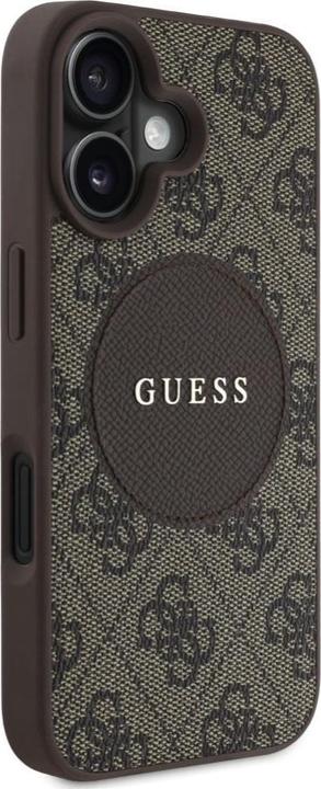 Produktbild Guess Case 4G Circle Classic Logo MagSafe for iPhone 16 brown (Apple iPhone 16)