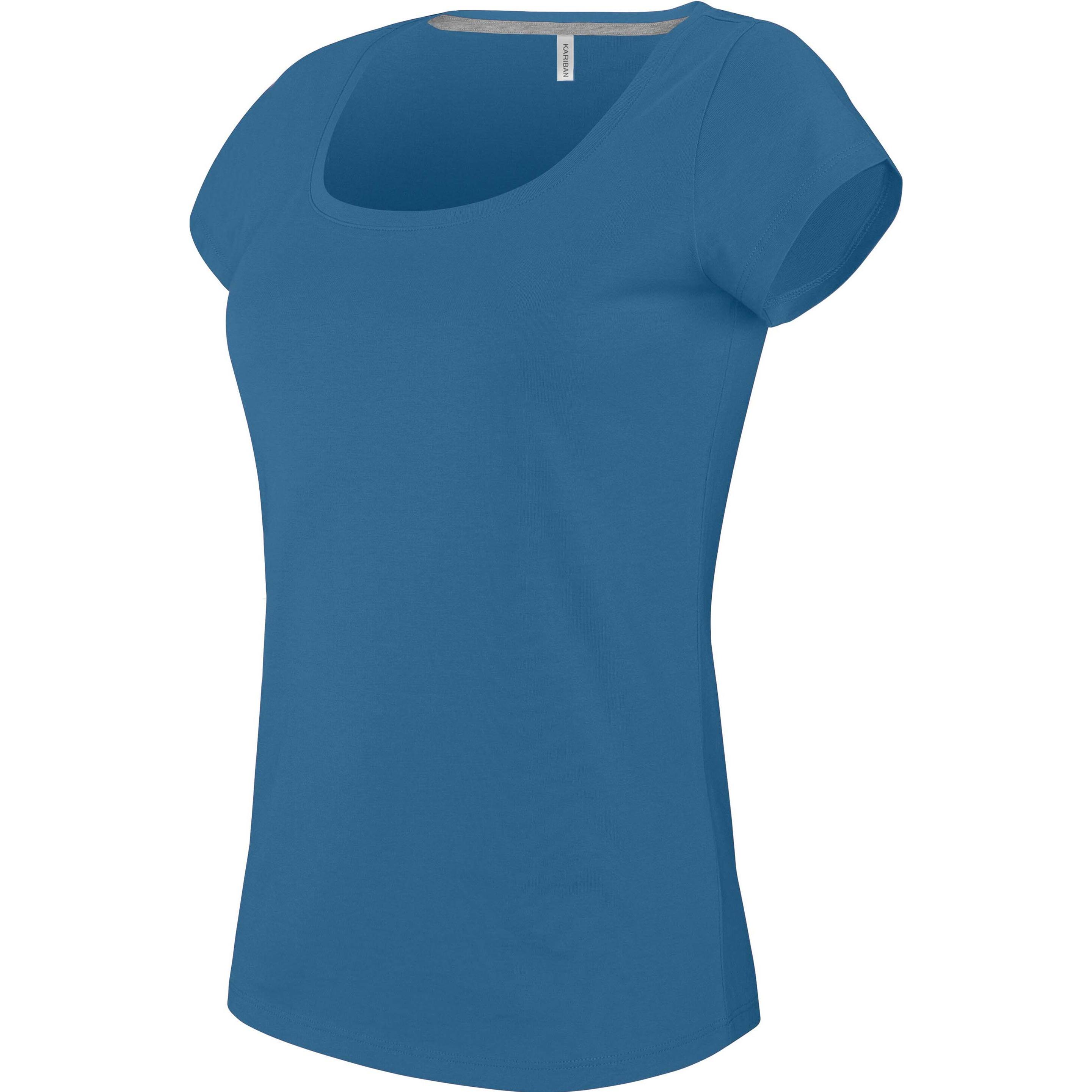 Kariban, Damen, Shirt, Col Bateau, Blau, (M)