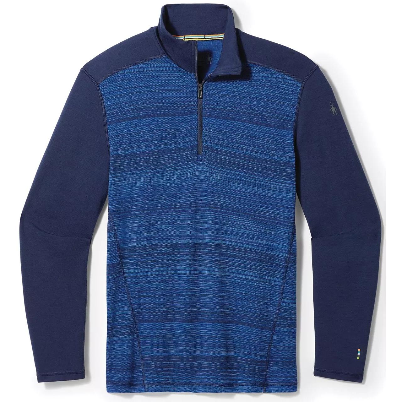 Smartwool, Herren, Funktionsshirt, Men's Classic Thermal Merino Base Layer 1/4 Zip Boxed (XL), Blau, XL