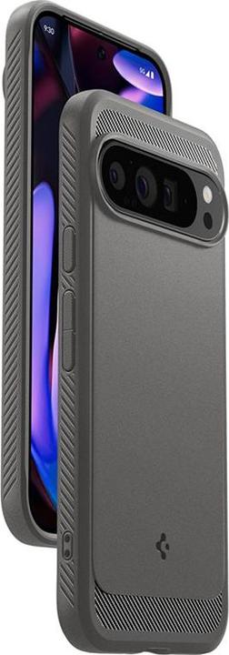 Actual product image Spigen Rugged Armor Case for Google Pixel 9 Pro XL Gray Marble (Google Pixel 9 Pro XL)